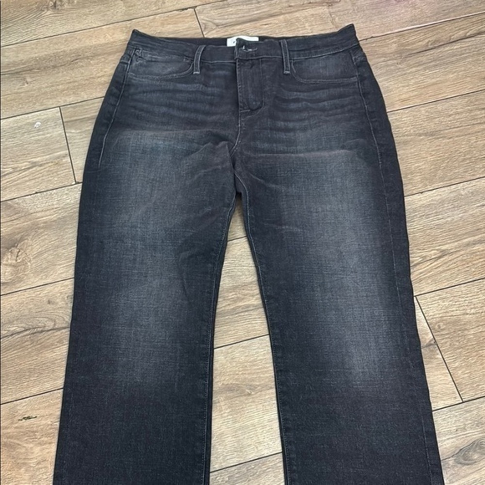 Frame Denim Black Straight Pants